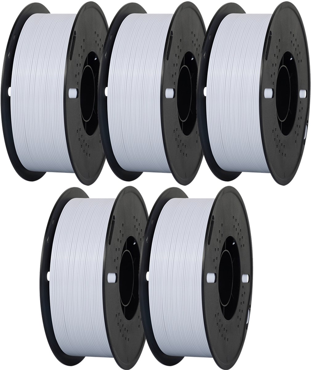 KINGROON PETG Filament 1,75 mm 5 kg Wit – 3D Printer Filament voor FDM/FFF 3D-Printers – Hoge Sterkte, Nauwkeurig en Eenvoudig te Printen