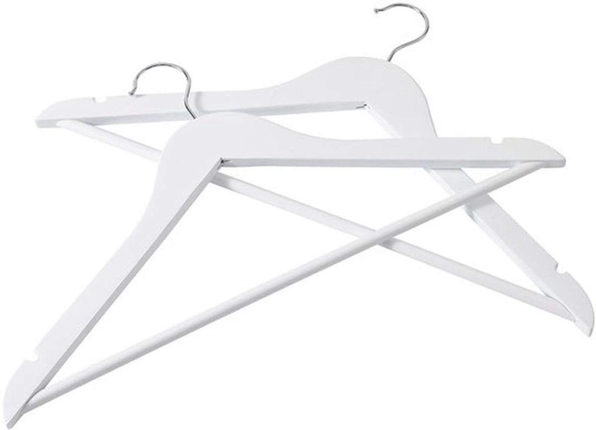 Houten Hanger 20 Stuks - Houten Kledinghangers - Antiroest Draaibare Haak - Kledingrek - Kledingstang - Ideaal voor Jas en Jurk - Kledinghanger