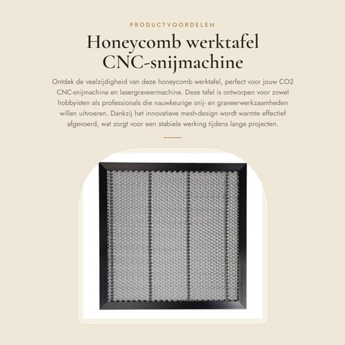 Werktafel Aluminium 400 x 400 mm - Mesh-Design - CNC Lasergraveerplatform - Roestvrij en Duurzaam - Hoge Vlakheid en Stabiliteit - Laserbed