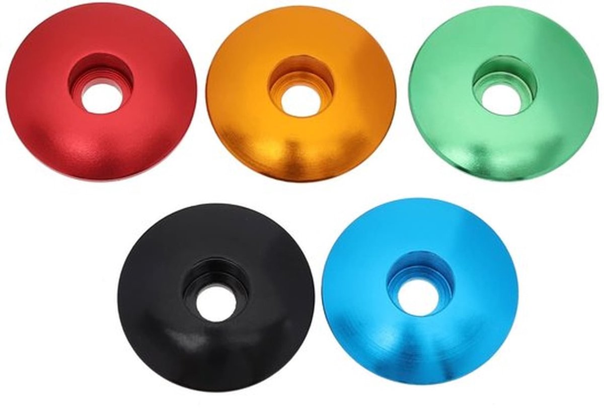 Fietshoofdstel 5-delig - Aluminiumlegering - Geschikt voor 28,6 mm Voorvork - Lichtgewicht - Slijtvast - Hoge precisie CNC-bewerking - Fietsdeksel