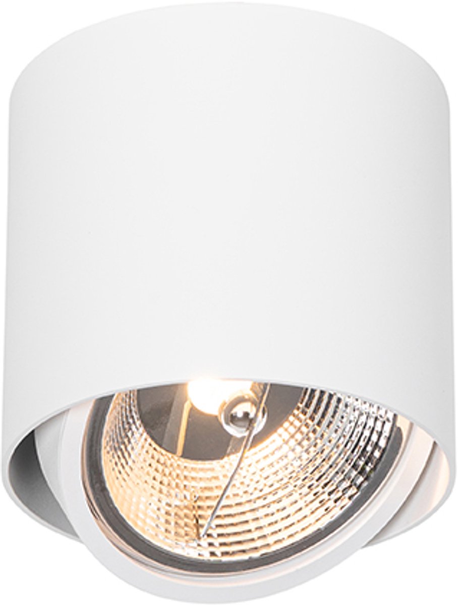 Qazqa smart led verstelbare spot, opbouwspot, plafondspot - Impact - wit , incl. 10W ledlamp, 2200K - 6500K, extra warmwit - daglicht, dimbaar,