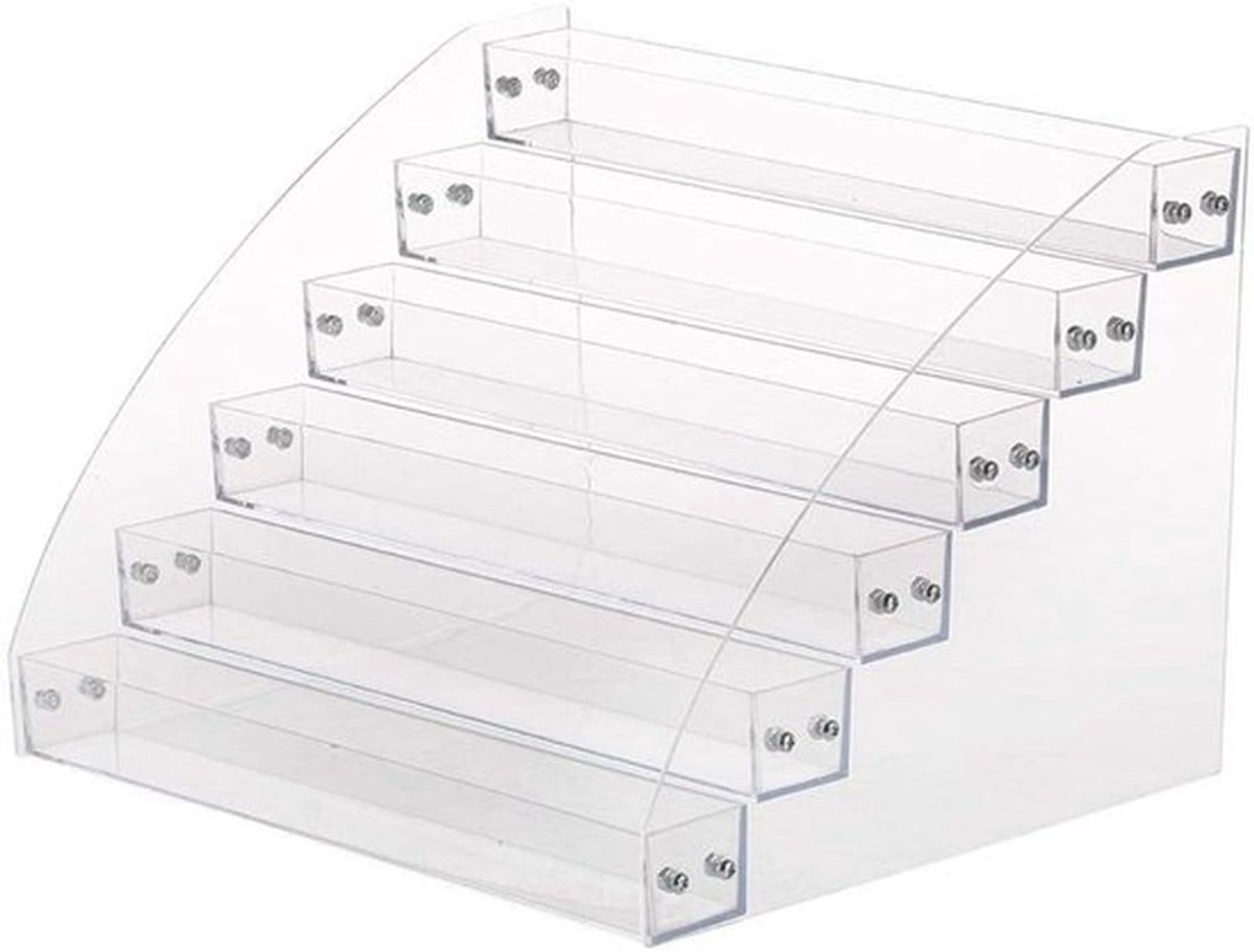 Nagellak-organizer 6 lagen - Lippenstift-displaystandaard - Acryl - Transparant - Duurzaam - Veilig en milieuvriendelijk - Cosmetica-organizer