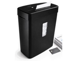 Vivid Green Papierversnipperaar 13L P4 Cross Cut - 8 A4 Vellen - Shredder voor Thuis - Creditcard Vernietiger - Zwart