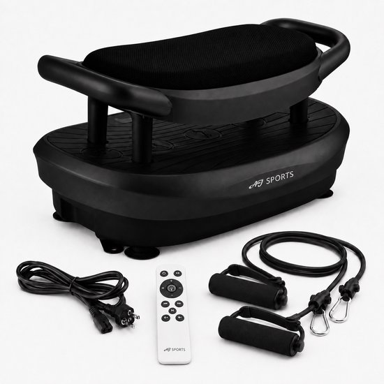 AJ-Sports Trilplaat Pro XL - Trilplaat fitness - Powerplate - 99 Snelheid Niveaus - Belastbaar tot 150kg - Trainingsapparatuur voor uithoudingstraining - Zwart