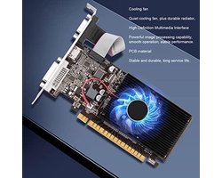 2GB Gaming Grafische Kaart voor Computer-pc's, HDMI VGA DVI-poort, Koelventilator