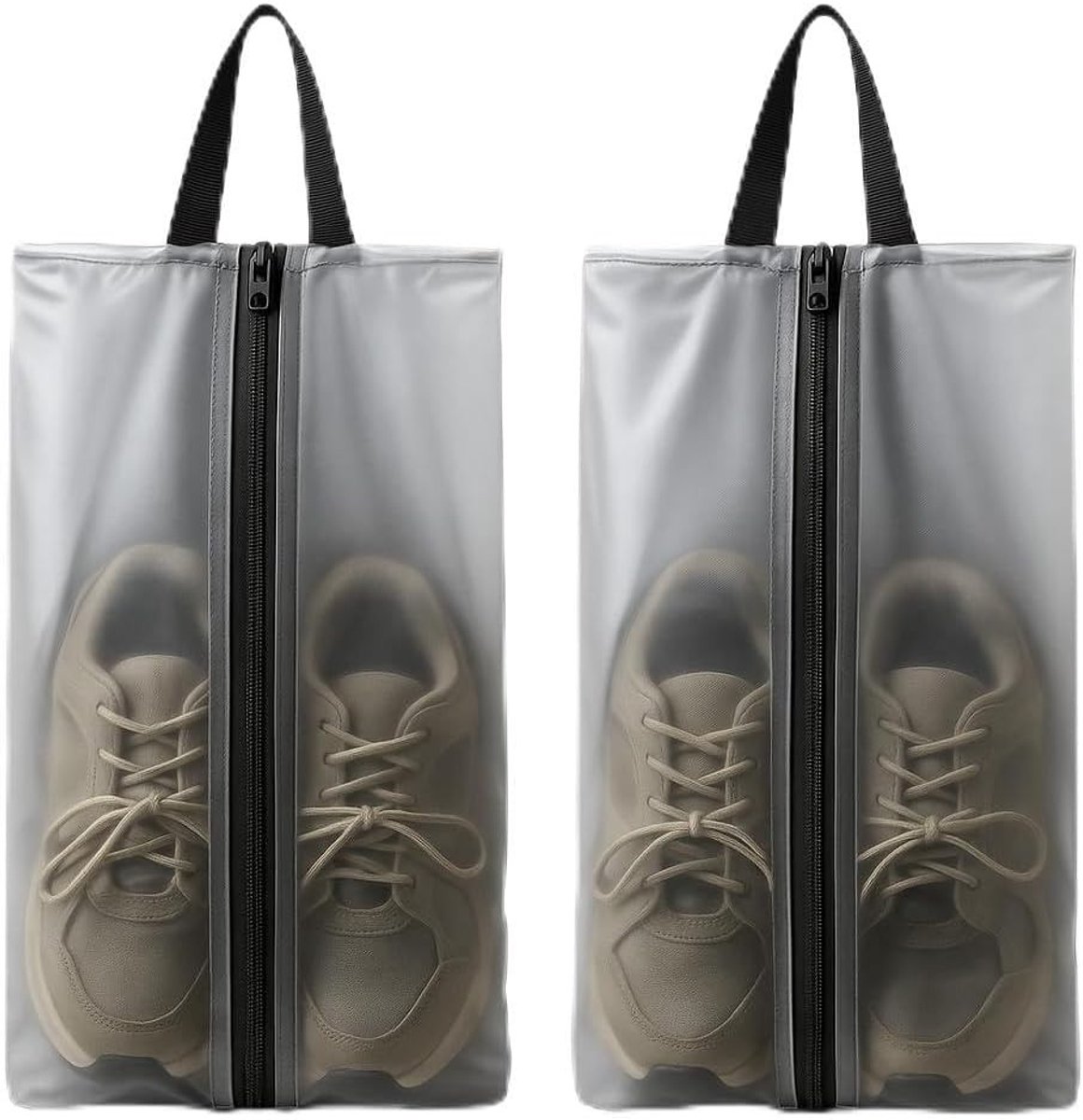 Reis Schoenen Organizer - 2 Stuks Waterdichte Schoenentas met Rits, Anti-Vuil en Draagbaar voor Efficiënte Opberging van Schoenen tijdens Reizen