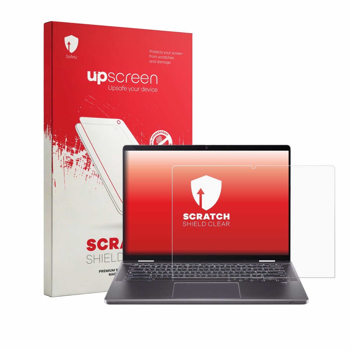 upscreen - Screenprotector voor Acer Chromebook Plus Spin 714 - Folie Beschermfolie transparant