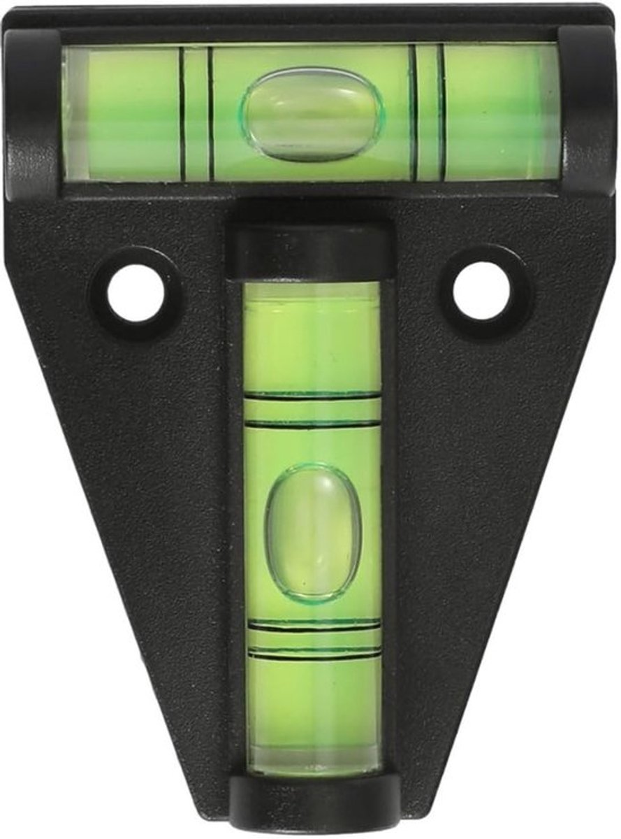 Waterpas Mini 2-Weg - Waterpas voor Maatvoering - T-vormig - Voor Muurbevestiging - Geschikt voor Meubels - Schokbestendig - Nivelleer