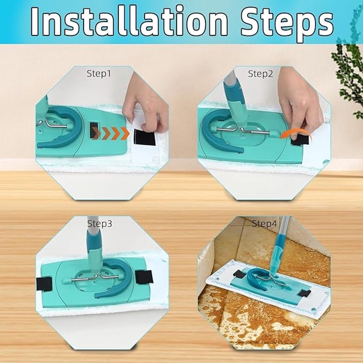3 stuks microvezel dweilhoezen voor Leifheit Clean Twist M Ergo Micro Duo