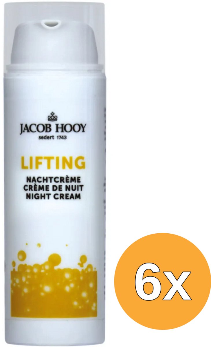 6x Jacob Hooy Lifting Nachtcrème (50 ml)