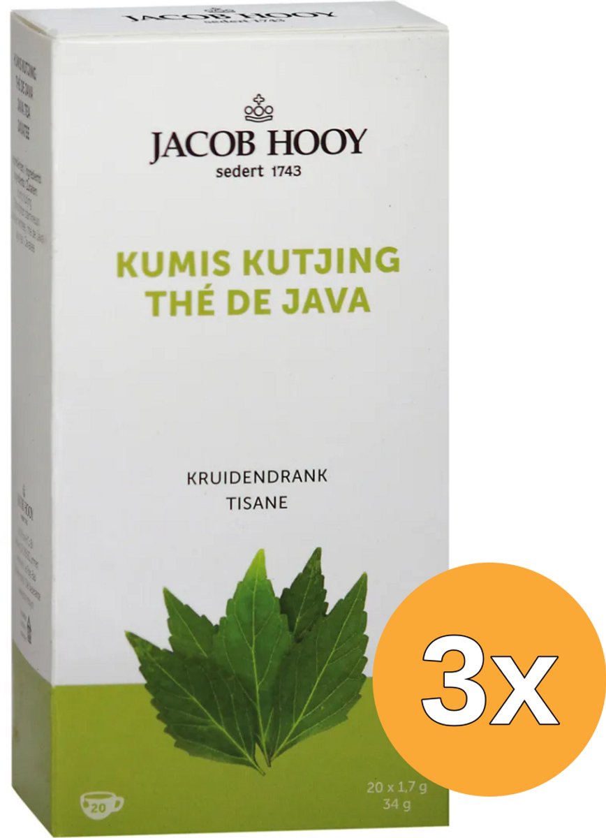 3x Jacob Hooy Kumis Kutjing Theezakjes (20 stuks)