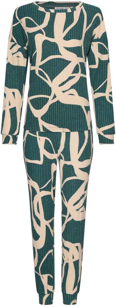 Pastunette Premium - Couture - Pyjama - Viscose/Polyester - Groen/Beige