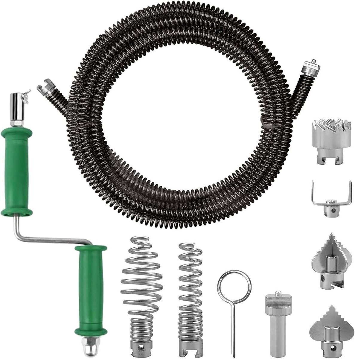Solidchoice - Afvoerreiniger Spiral van 5 m met 6 Stukken