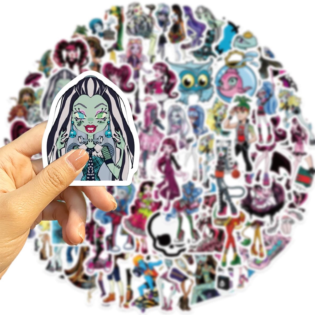 Solidchoice - Set van 70 Monster Stickers voor Laptop en Skateboard