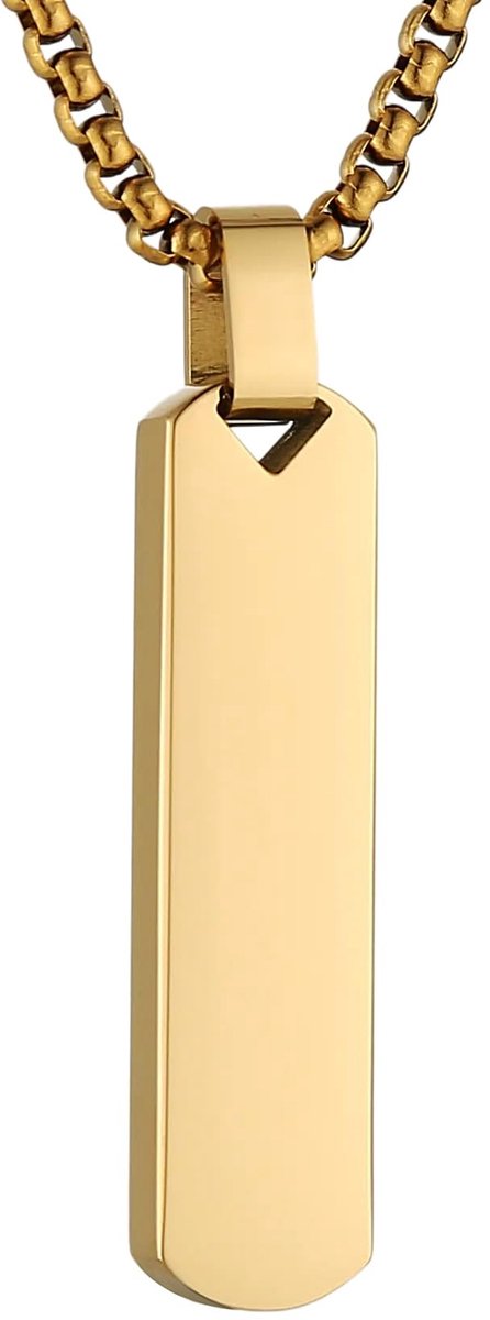 Solidchoice - Stijlvolle Stalen Bar Pendant Ketting voor Mannen