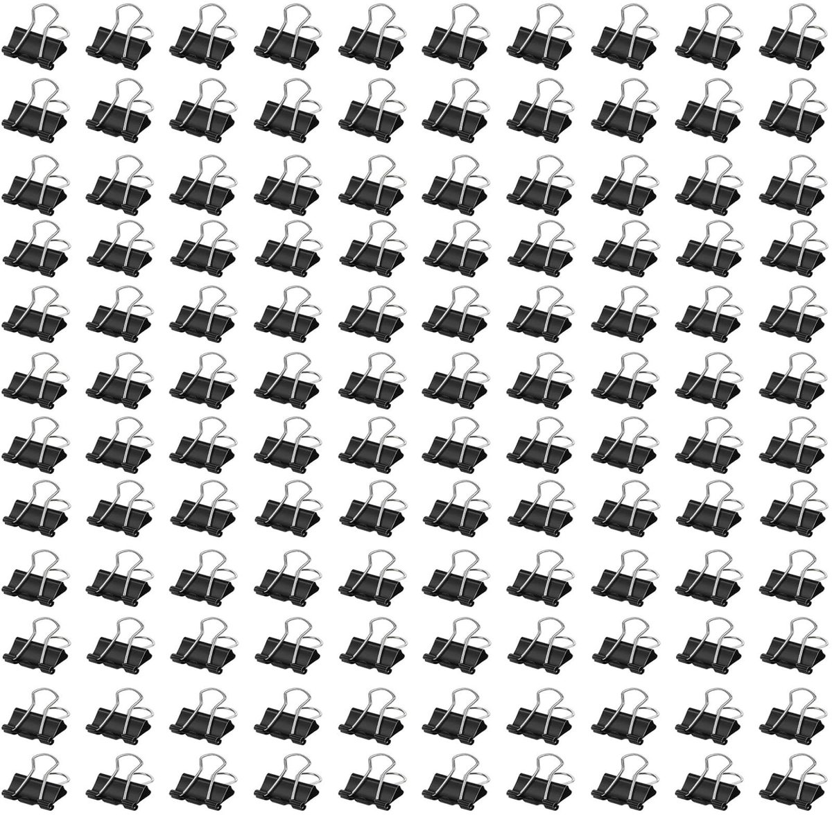 Solidchoice - Set van 120 Zwarte Metalen Paperclips