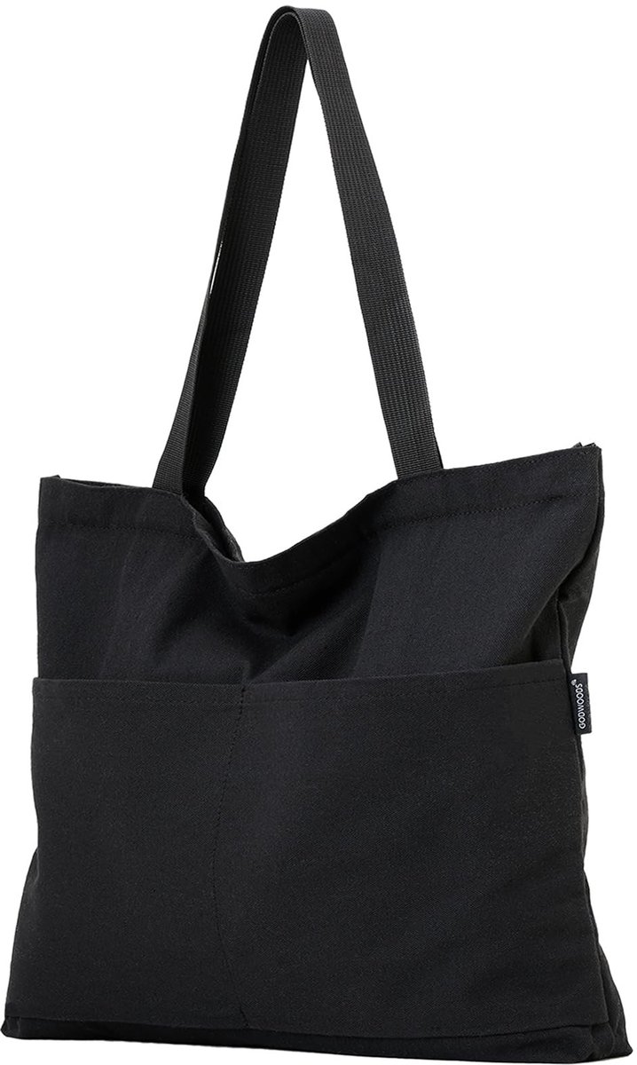 Solidchoice - Canvas Tote Bag met Rits voor Vrouwen, Ideaal voor Reizen