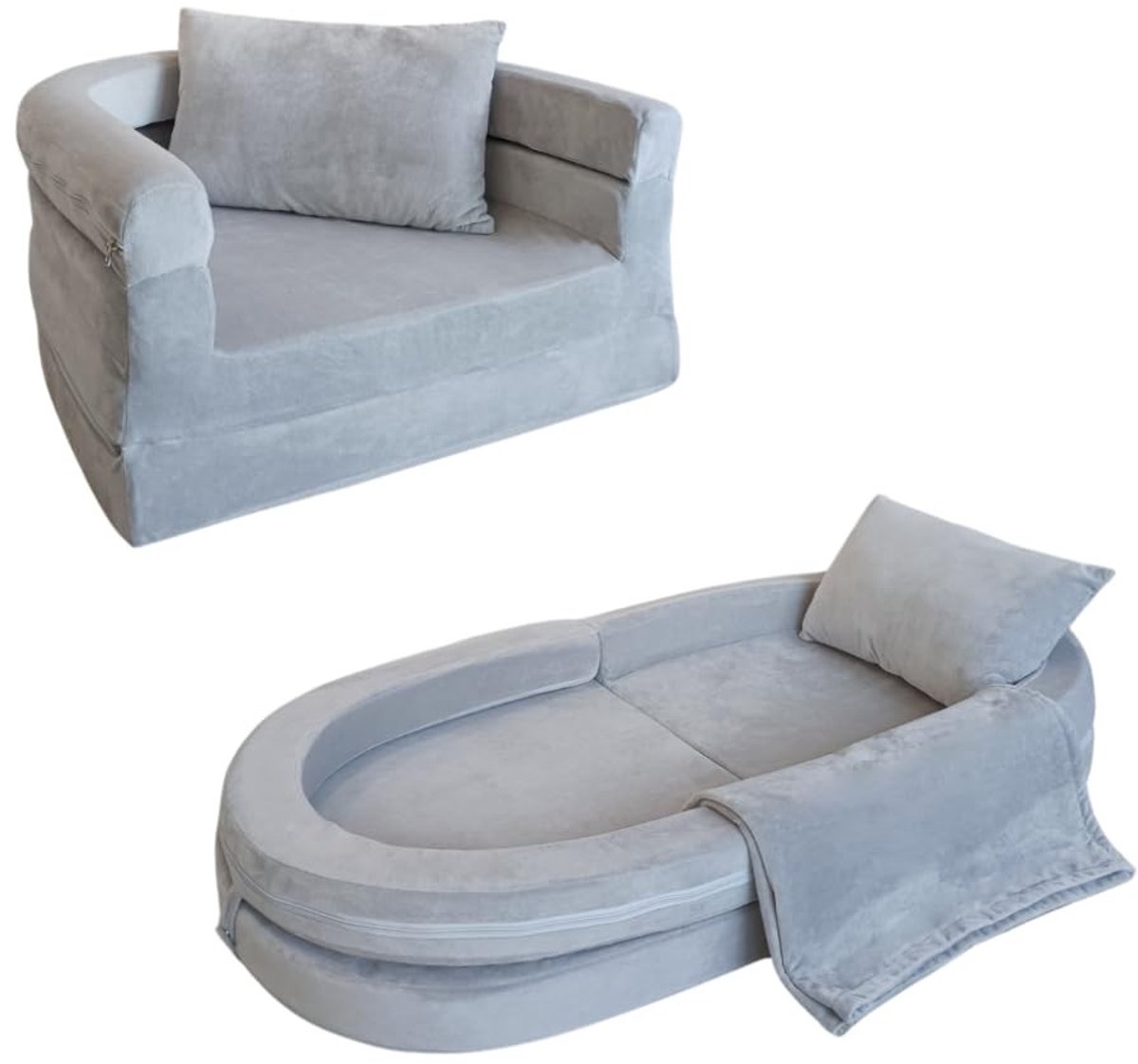 Solidchoice - Kinderen Foam Bank met Dekentje en Kussen 3-in-1