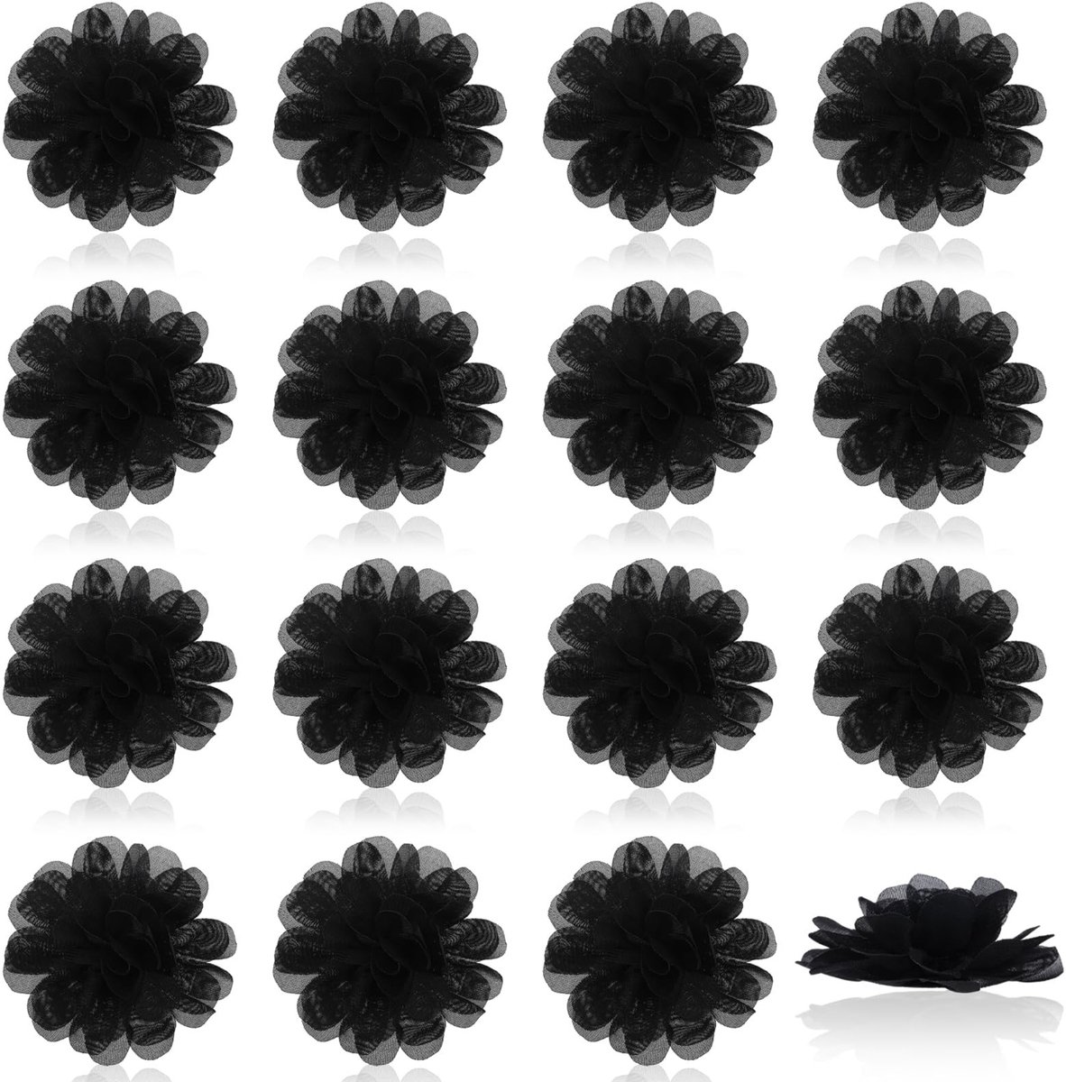 Solidchoice - 16 Stuks Chiffon Bloemen voor Creatieve Decoratie en Kleding