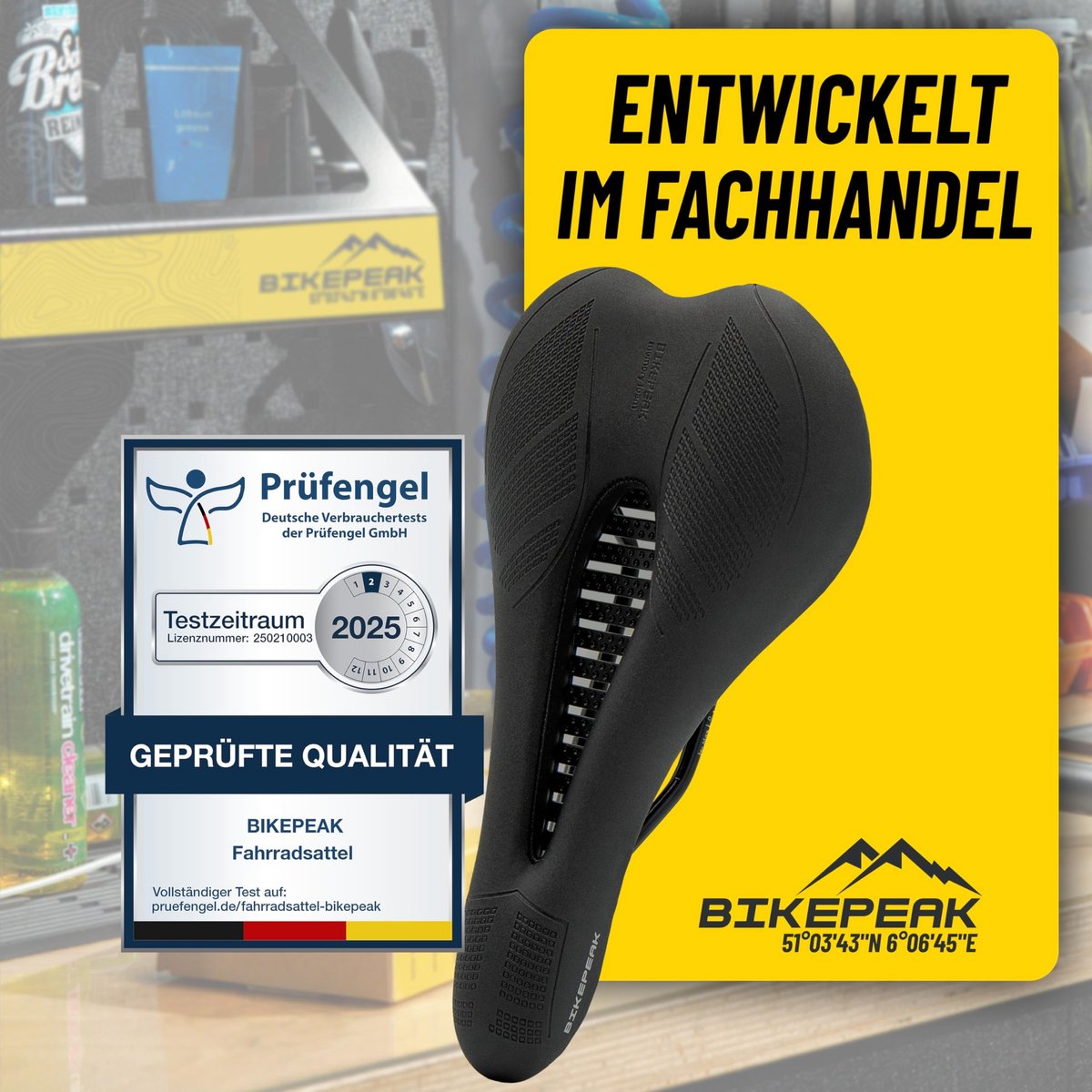 Solidchoice - Ergonomisch Fietszadel van Traagschuim voor Heren en Dames