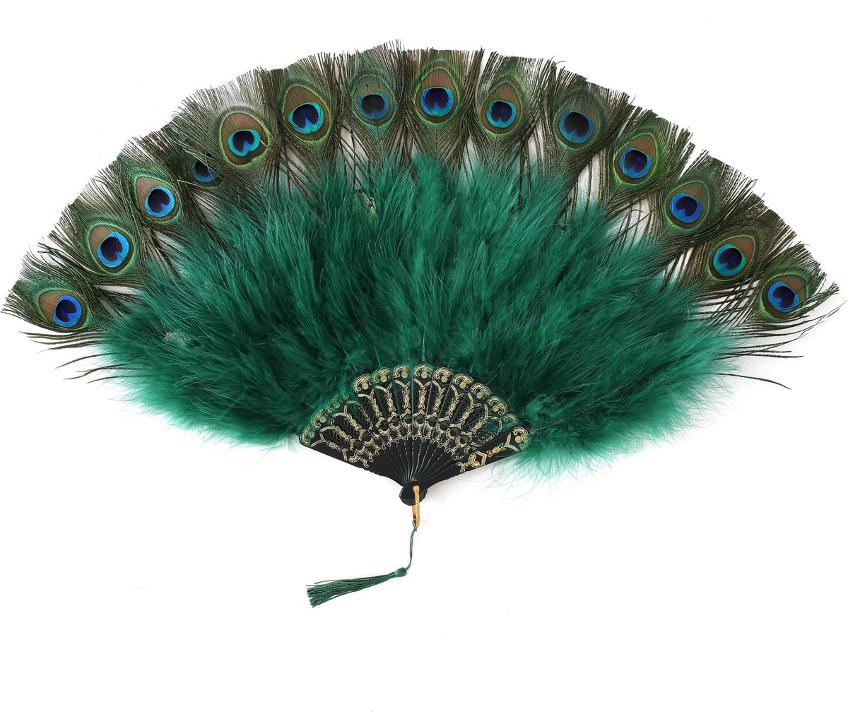Solidchoice - Vintage Stijl Prachtige Marabou Veer Fan
