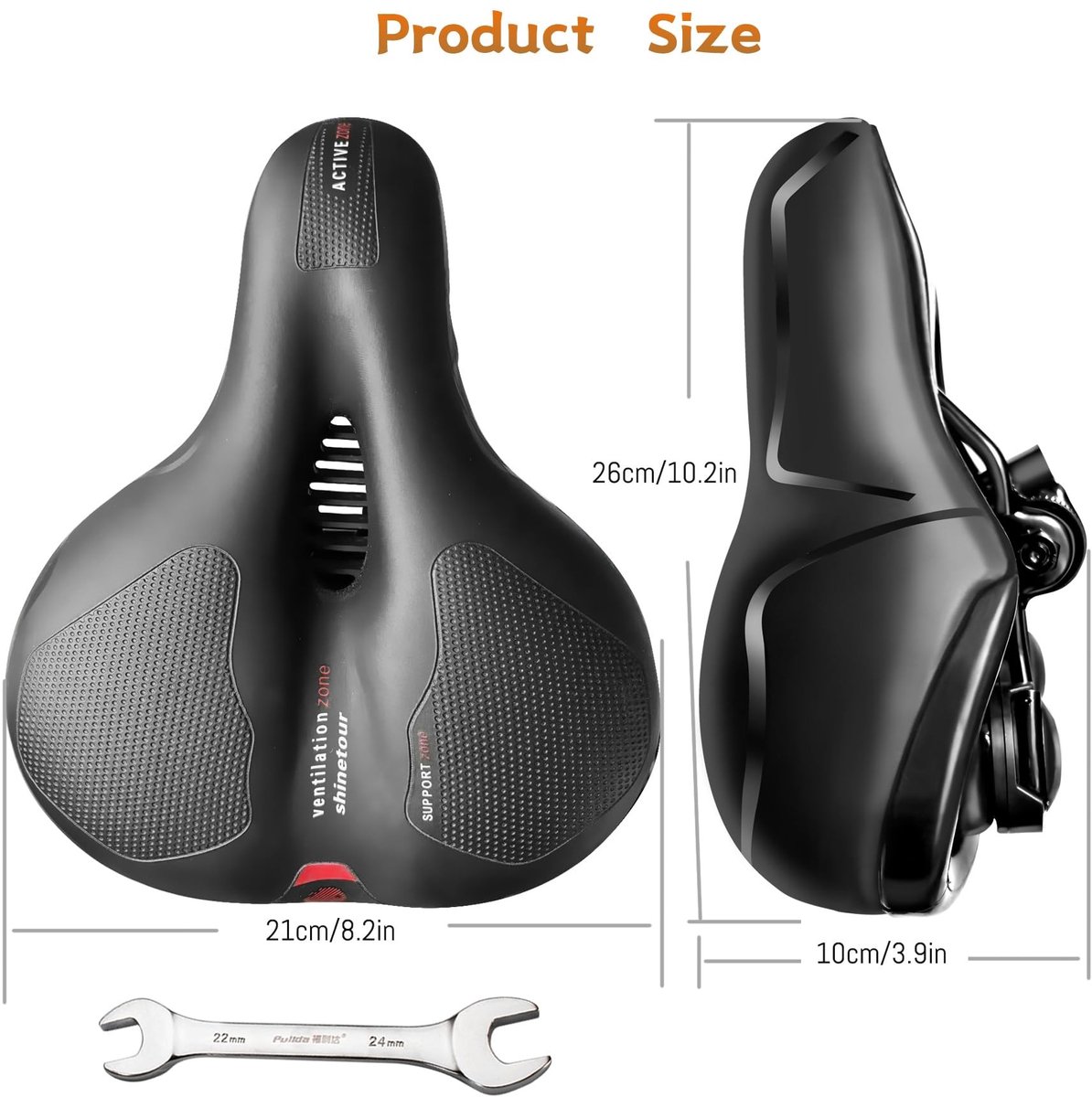 Solidchoice - Comfortabele Fiets Zadel van Geheugenfoam