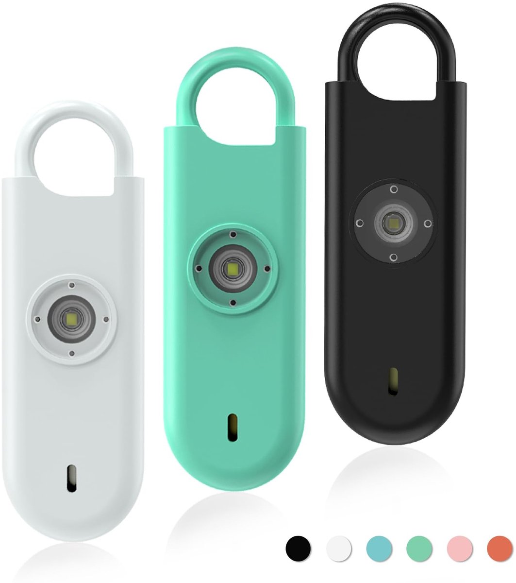 Solidchoice - 3 Stuks Persoonlijke Alarm voor Vrouwen (140DB)
