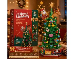 Kerst Adventskalender Bouwstenen 2026 – 24 Dagen Kerst Countdown Kalender – 24 Verrassingsdoosjes – Kerstboom Bouwset 833 Stuks – Kerst Cadeau voor Kinderen en Volwassenen - Cadeautjes - Kerst
