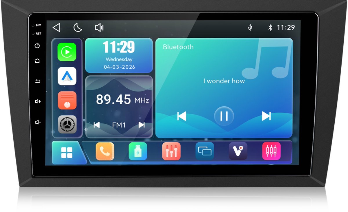 Cestovet Autoradio - Geschikt Voor VW Volkswagen Golf 6 (2008-2016) - Draadloos Apple Carplay & Android Auto