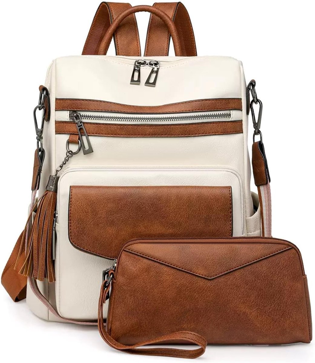 Dames Rugzak Waterdicht Anti-Diefstal Lichtgewicht PU Mode Reizen Multifunctionele Crossbody Tas Handtas Rugzak