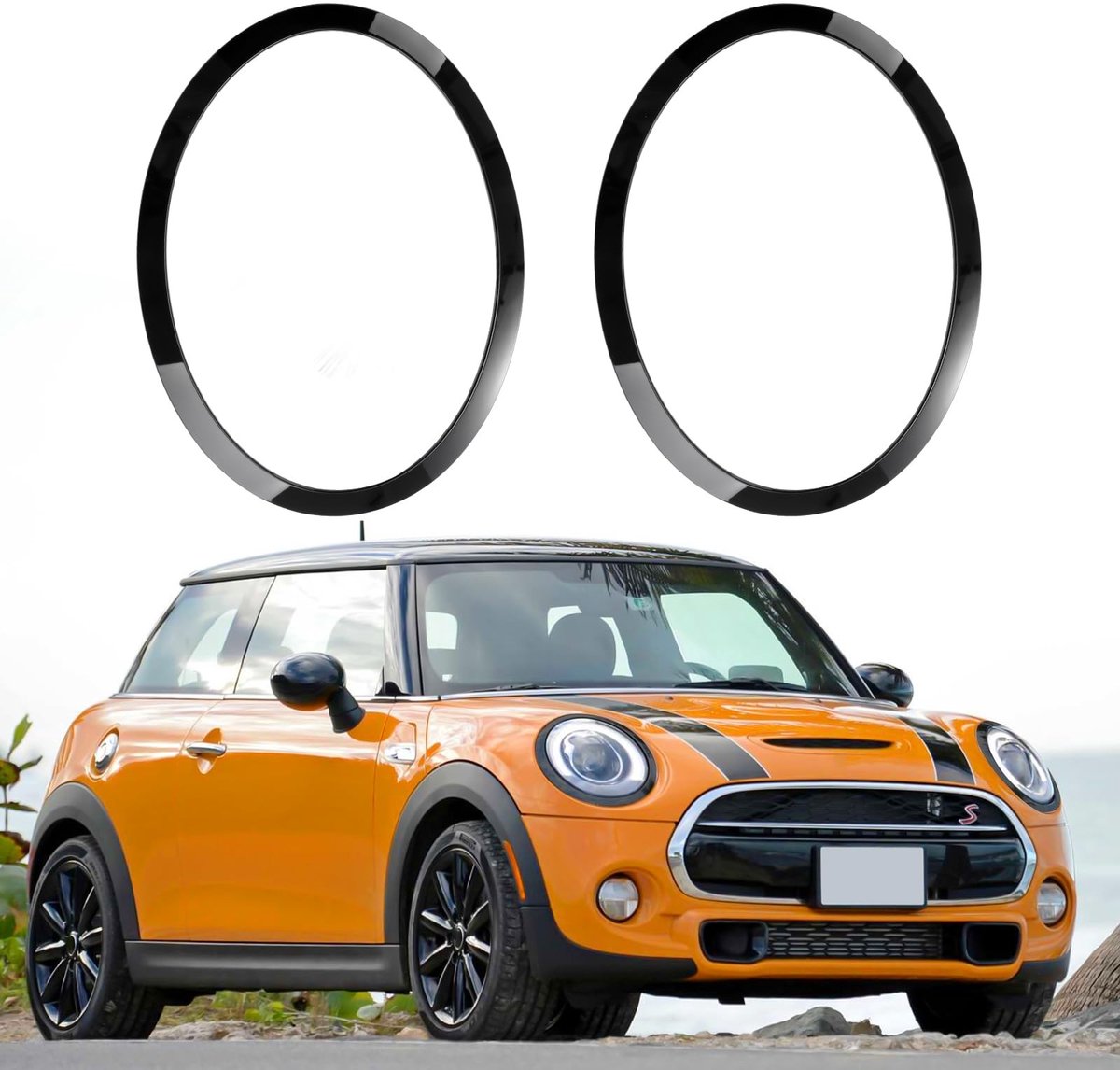 Solidchoice - Set van 2 Koplamp Trim Ringen Vervanging voor Mini Cooper