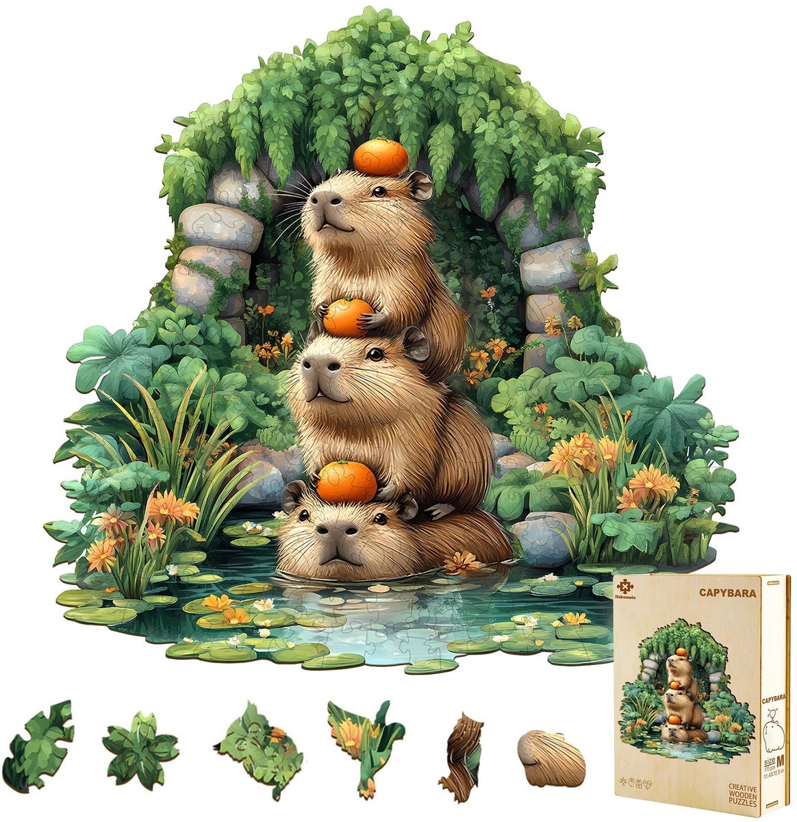 Solidchoice - Houten Puzzel Capybara voor Kinderen en Volwassenen
