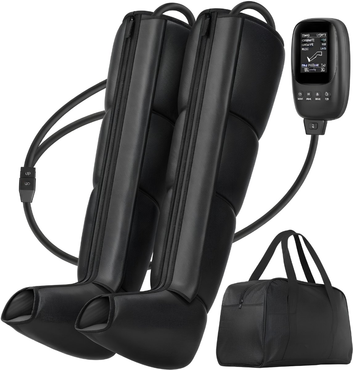 Lìon® Beenmassage Apparaat - Voetmassage Apparaat - Beenmassager - Zwart - 41cm x 19cm x 23cm