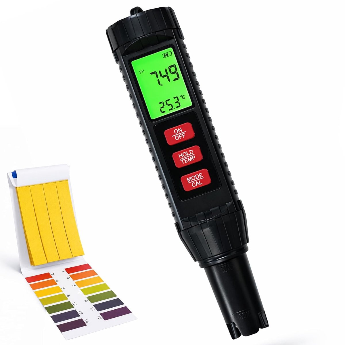 Digitale Water Tester 7-in-1 Hoge Precisie - pH Chloor Zout ORP EC TDS Temperatuurmeter Voor Zwembad Drinkwater Aquarium En Spa - Groot LCD Display Waterkwaliteit Meter - Nauwkeurige Draagbare Watertester