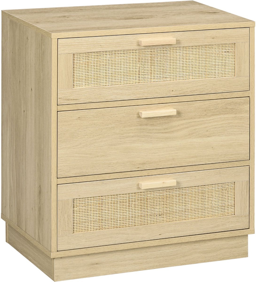 HOMCOM Ladekast Spaanplaat - 60x38x69cm - Natuurlijk hout