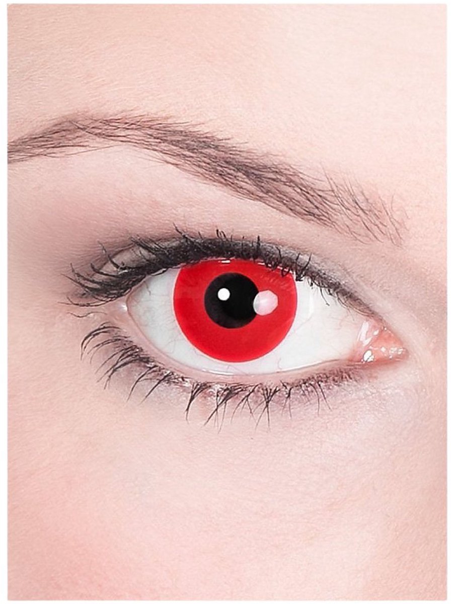Rode contactlens met sterkte - Carnaval Halloween