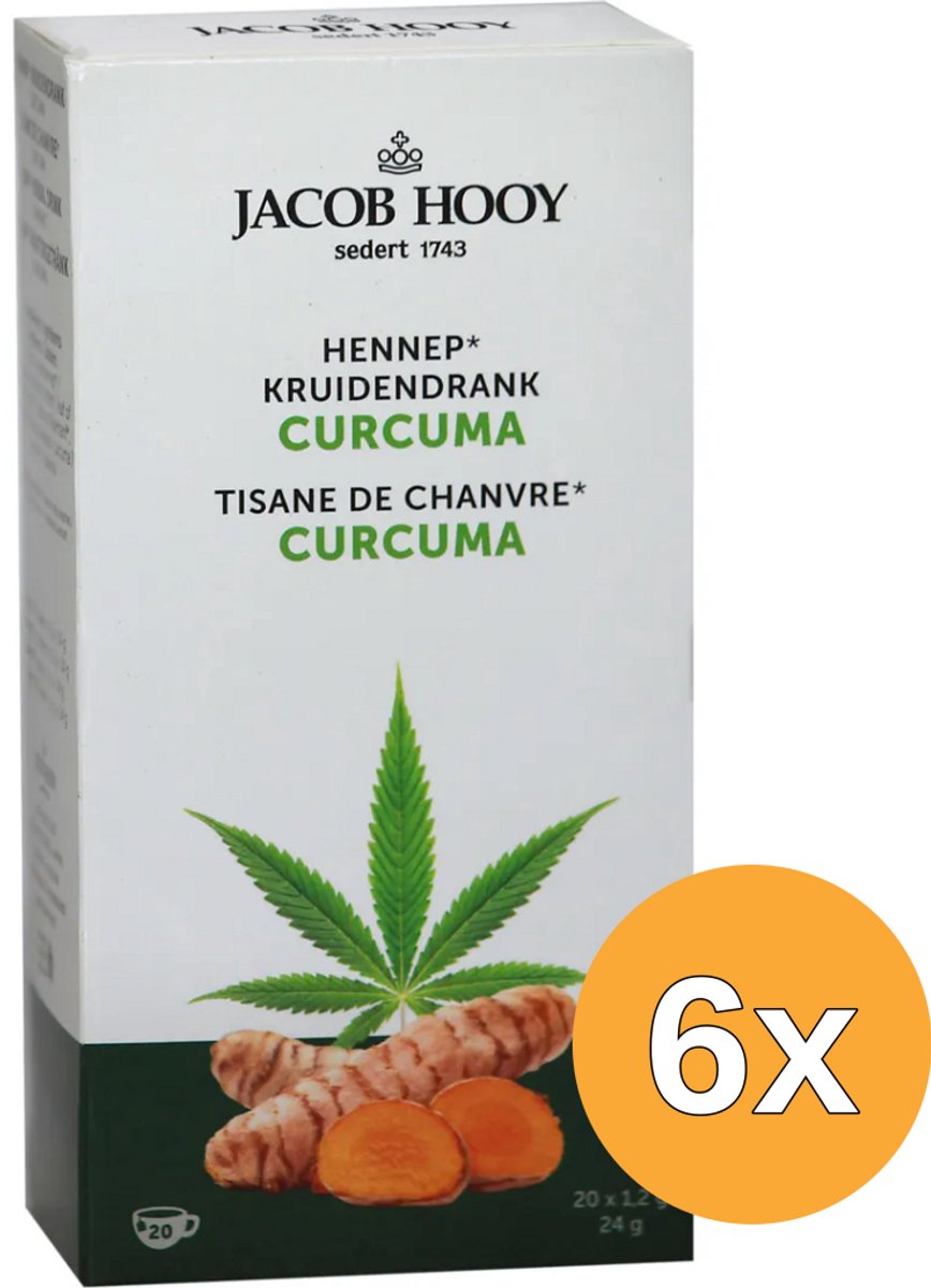 6x Jacob Hooy Curcuma Thee (20 stuks)