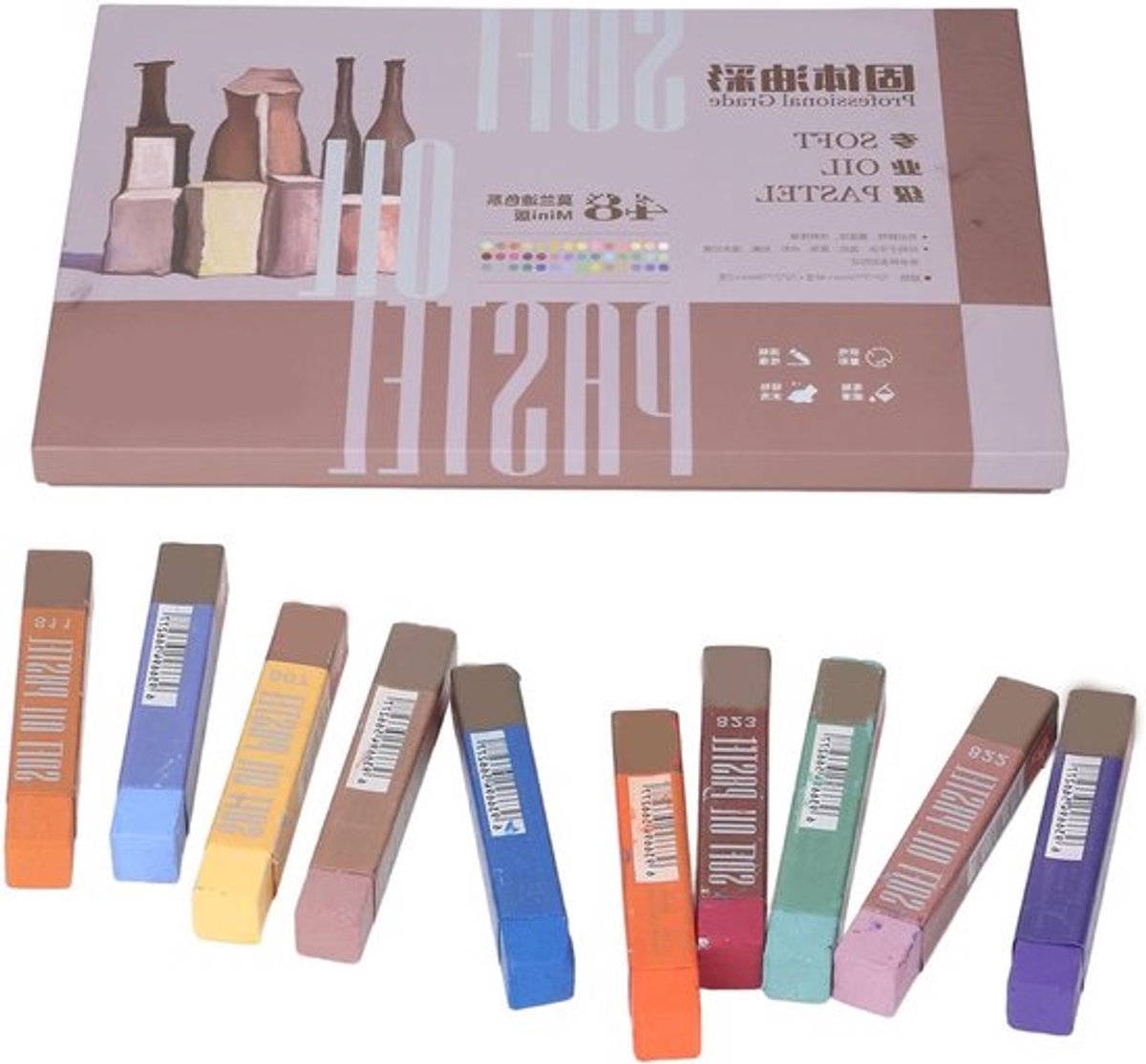 Kleurige olie pastels voor creatieve projecten - 50 stuks, zacht en glanzend, ideaal voor graffiti en DIY decoraties