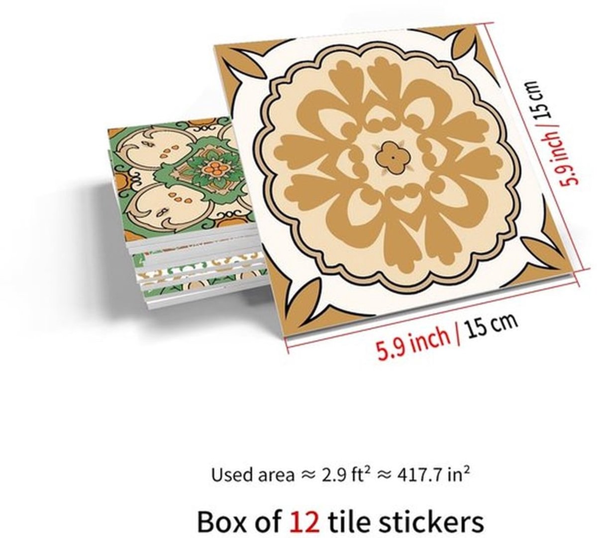 Schuimplaat - Zelfklevende Tegelstickers - Waterdichte Wandtegels - 15 x 15 cm - 12 Stuks - Geschikt voor Keuken/Badkamer - Tegels