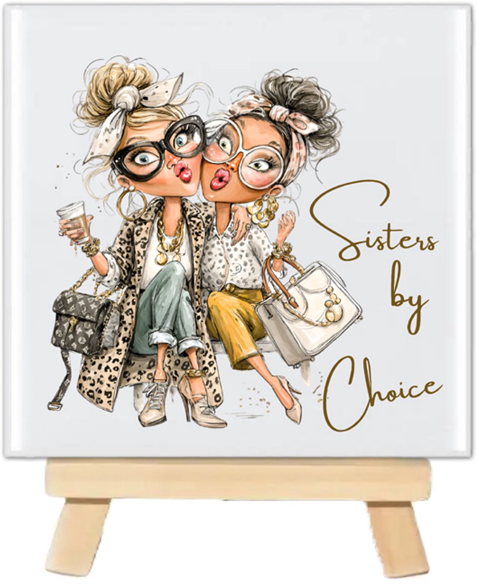 Tegeltje Best Friends - Funny Ladies | Sisters by choice