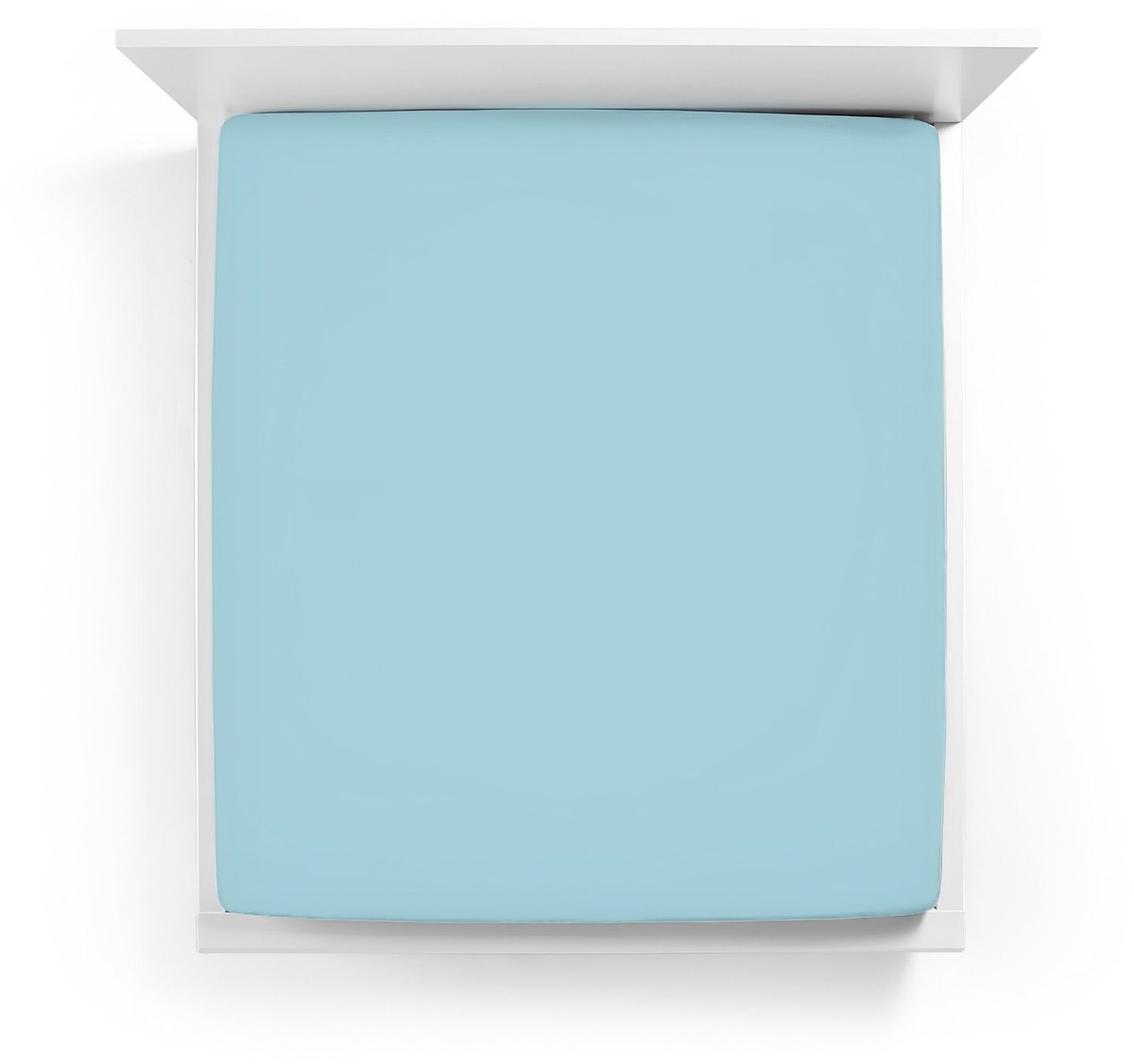 Bella Donna Hoeslaken Jersey Eenpersoons licht turquoise - 0518 70/190-80/220 licht turquoise 0518