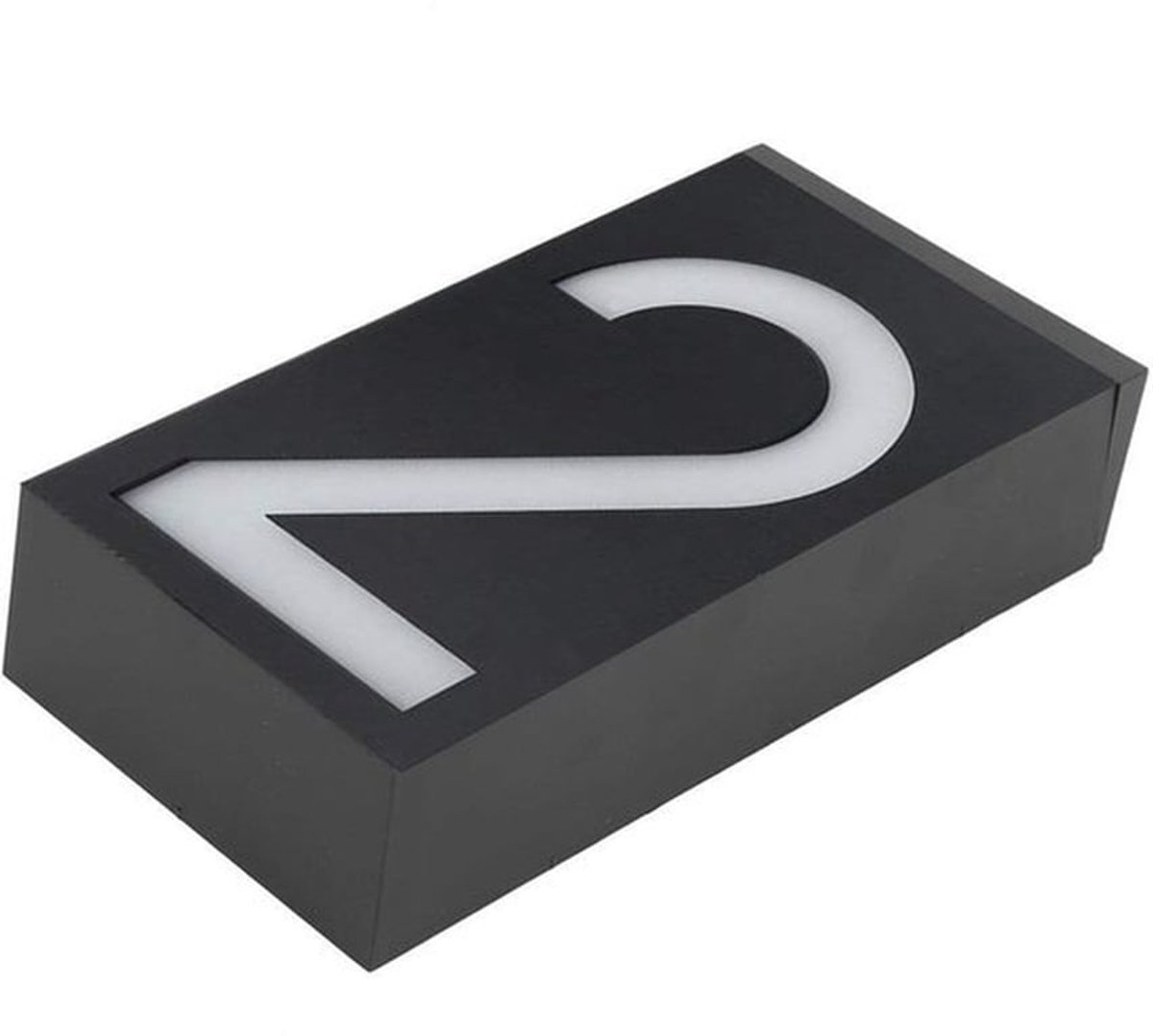 Zonne-energie Outdoor LED - Huisnummer Licht - Energiebesparend - Waterdicht - Signaallicht - Voor Buiten - Nummer 2