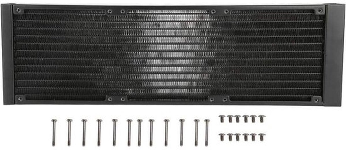 Radiator 360mm - Aluminium - 12 Tubes - PC Warmtewisselaar - Waterkoeler - Verstelbaar - Veiligheidsontwerp