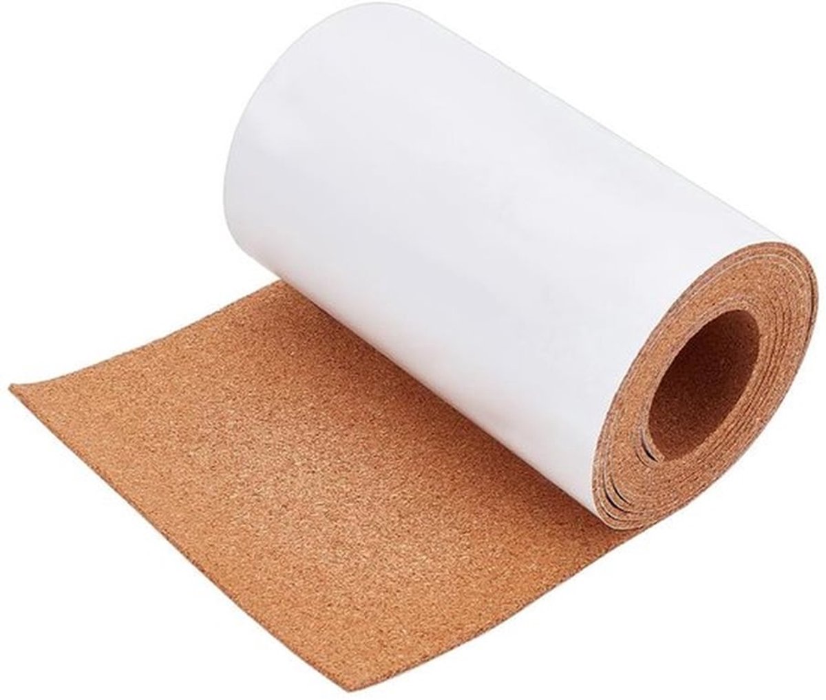 Kurkrol 2,5 m x 15 cm - Zelfklevende Bordtegels - Sterke Achterkant - Wanddecoratie - Doe-het-zelf Ambachten - Hoogwaardige Kwaliteit - Cork Sheet