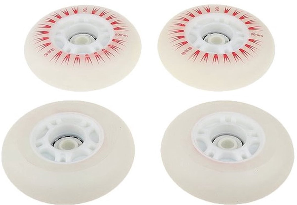 Set van 4 Inline Rolschaats Wielen met LED Verlichting