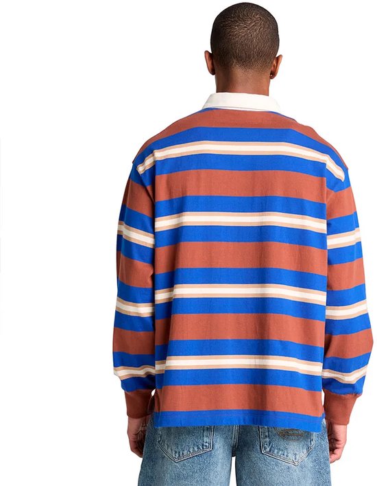 Timberland Striped Rugby Lange Mouw Poloshirt Veelkleurig S Man
