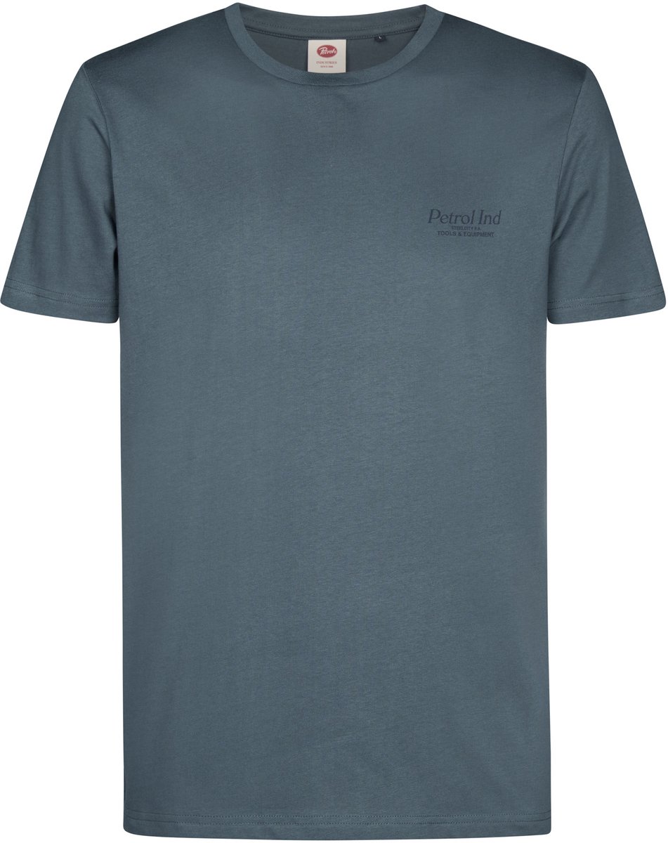 Petrol Industries - Heren T-shirt met print op de rug rivermill - Blauw - Maat M