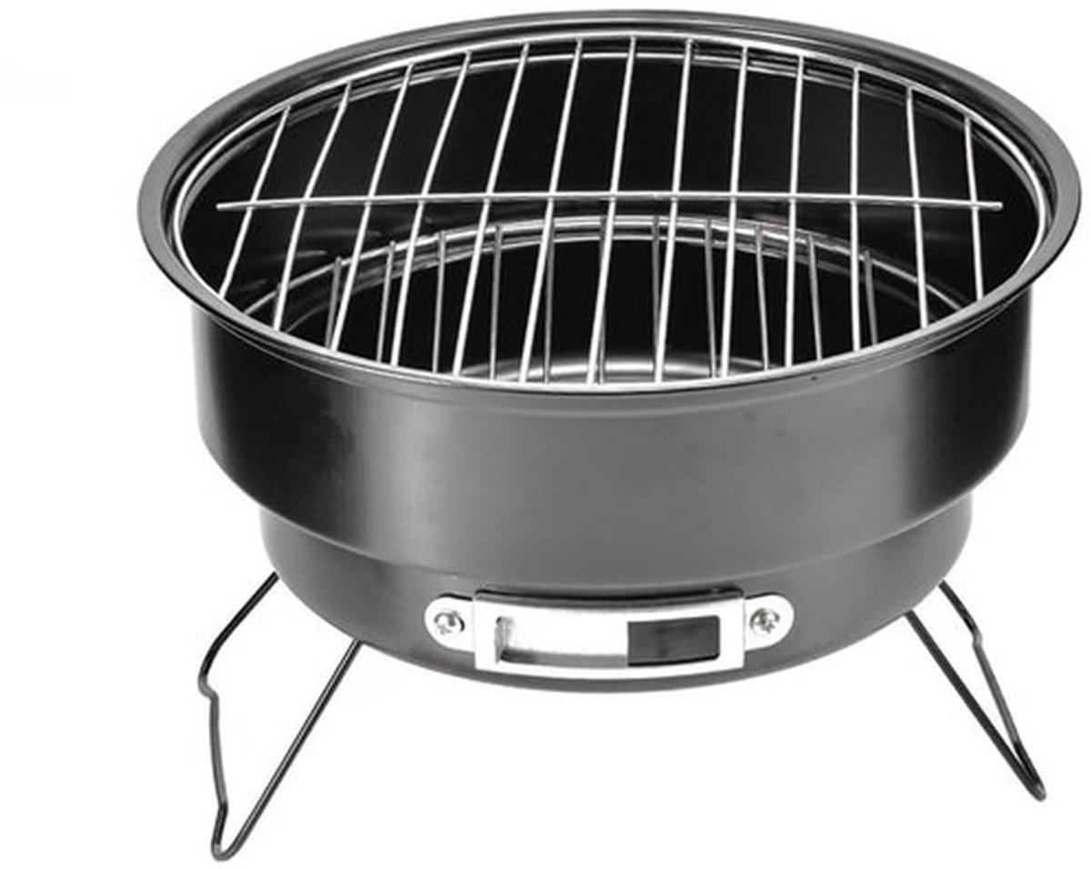 Barbecue Draagbare Houtskool Grill - Roestvrij Staal - Opvouwbaar - Buiten Grill - Camping Grill - Handgreep voor Gemak