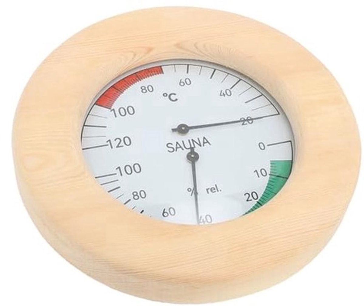 Sauna Thermometer 2-in-1 - Hygrometer - Houten Constructie - Wandmontage