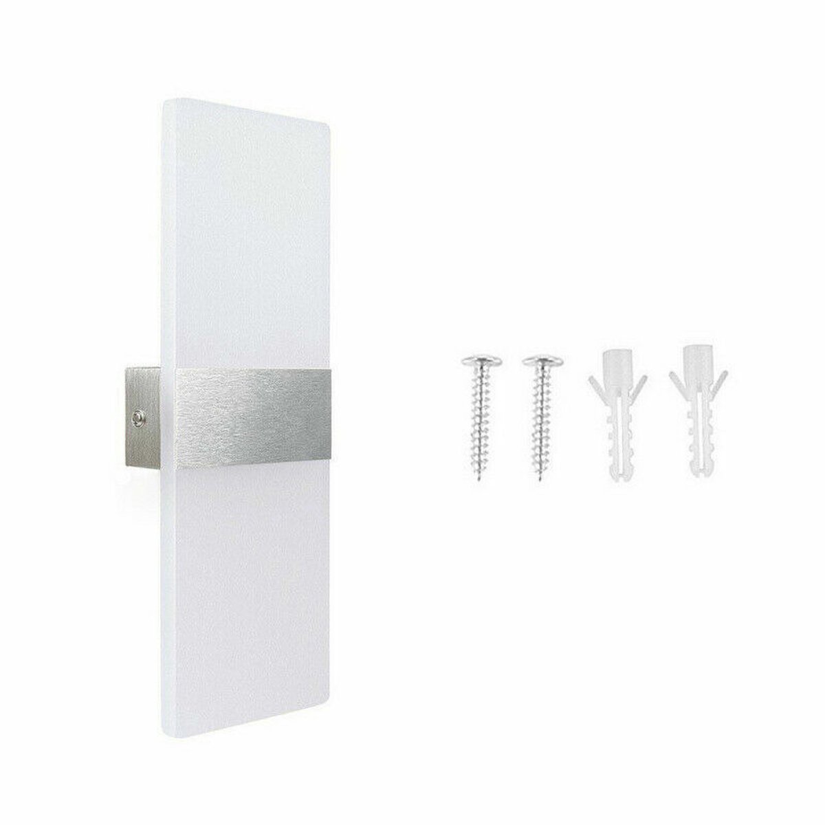 LED-wandlamp - Nachtlampje voor de slaapkamer - Wandlamp voor de hal - Trapverlichting - Plafondlamp - Balkonlamp - Met lichteffect - 29 x 11 x 0,9 cm - 12W - Wit licht - Per stuk
